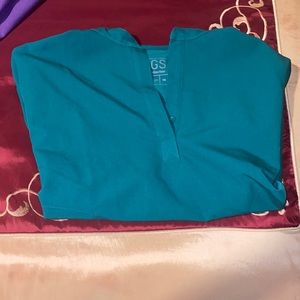 Figs hunter green rafeala top